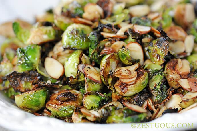 Charred Brussels Sprouts from Zestuous