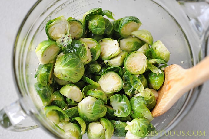 Charred Brussels Sprouts from Zestuous