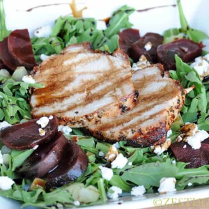 Grilled Garlic-Pear Pork Loin Salad