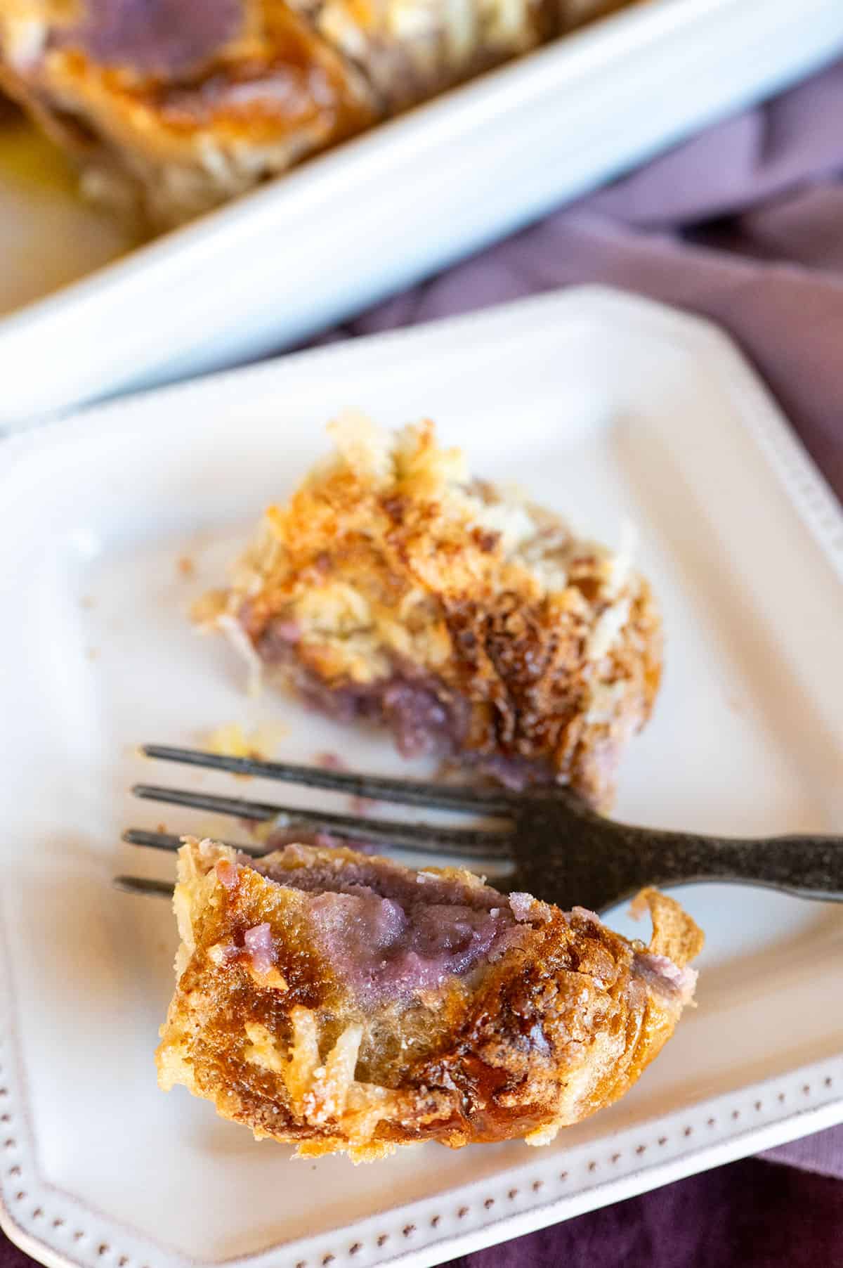 ube stuffed french toast.