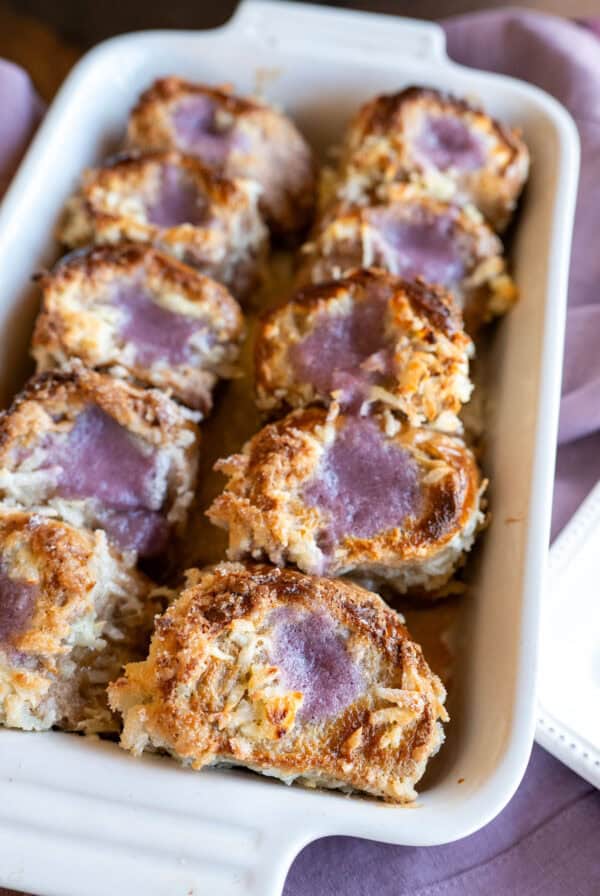 ube stuffed french toast.