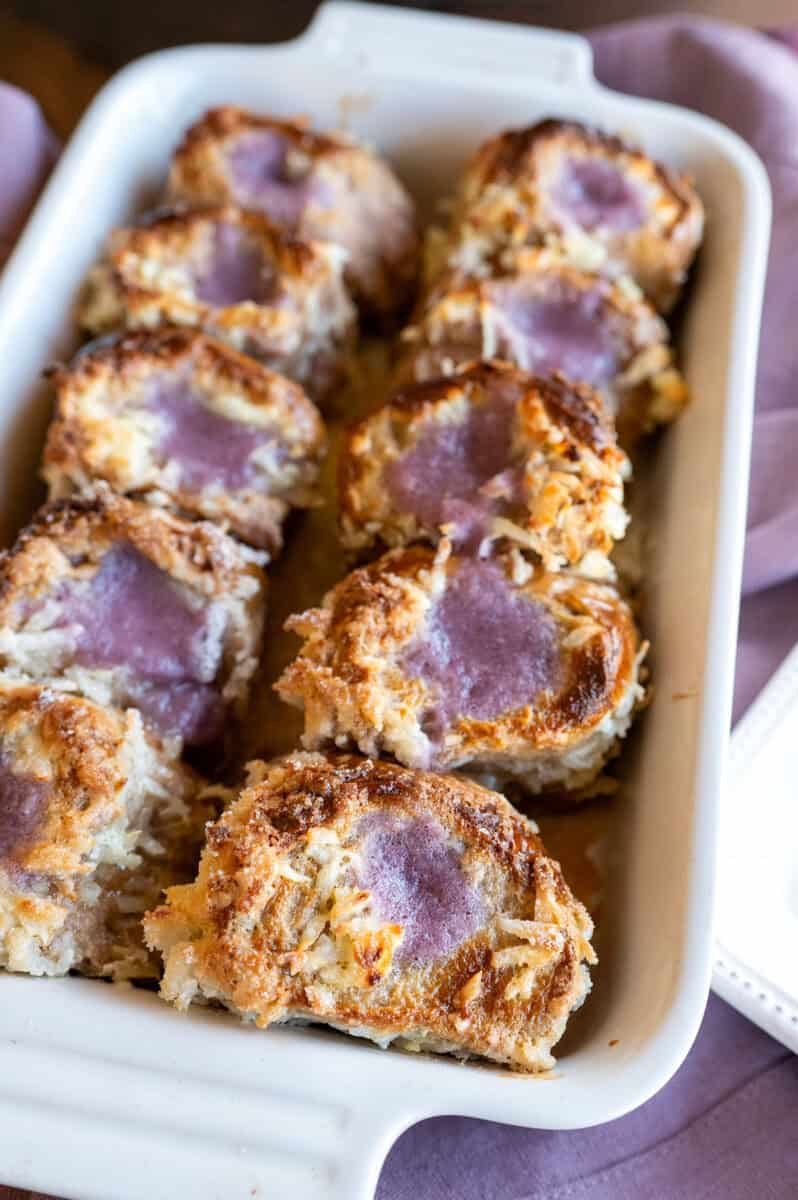 ube stuffed french toast.